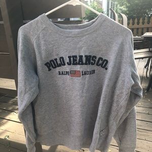 POLO JEANS CO CROPPED CREWNECK